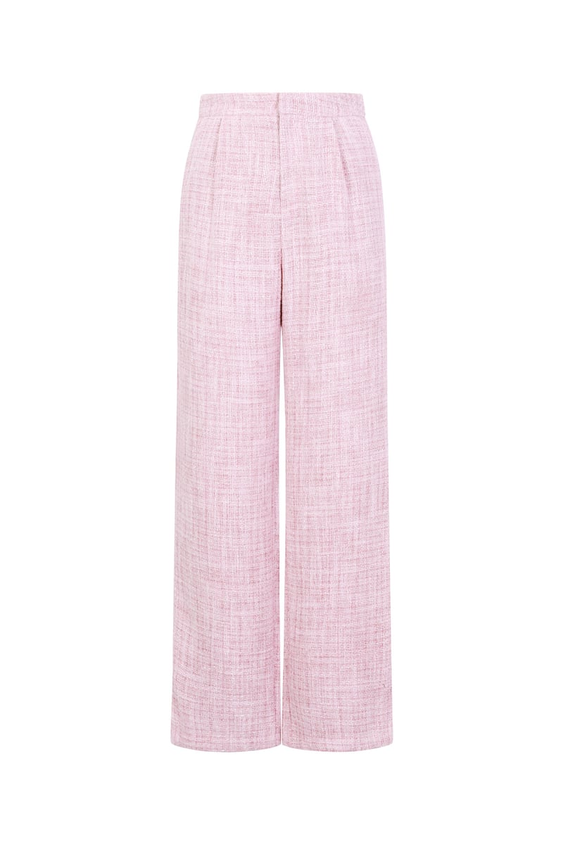 Polyester fiber (polyester) Straight pants Checkered Elegant Fall/Winter Clothes