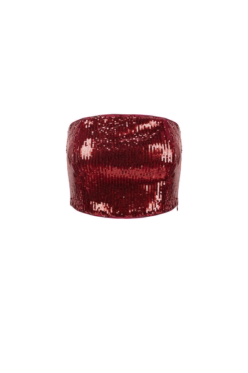 glitter bandeau top