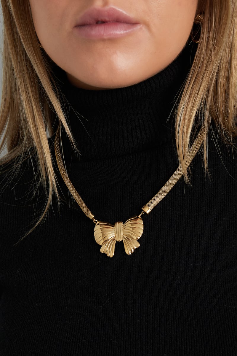 big statement bow necklace
