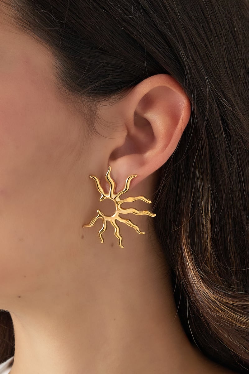 Sunny glow earrings - Silver Color color