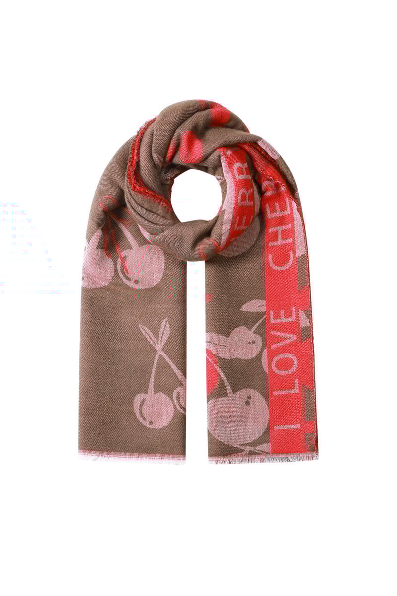 Winter scarves cherry Casual Acrylic Daily Accessories