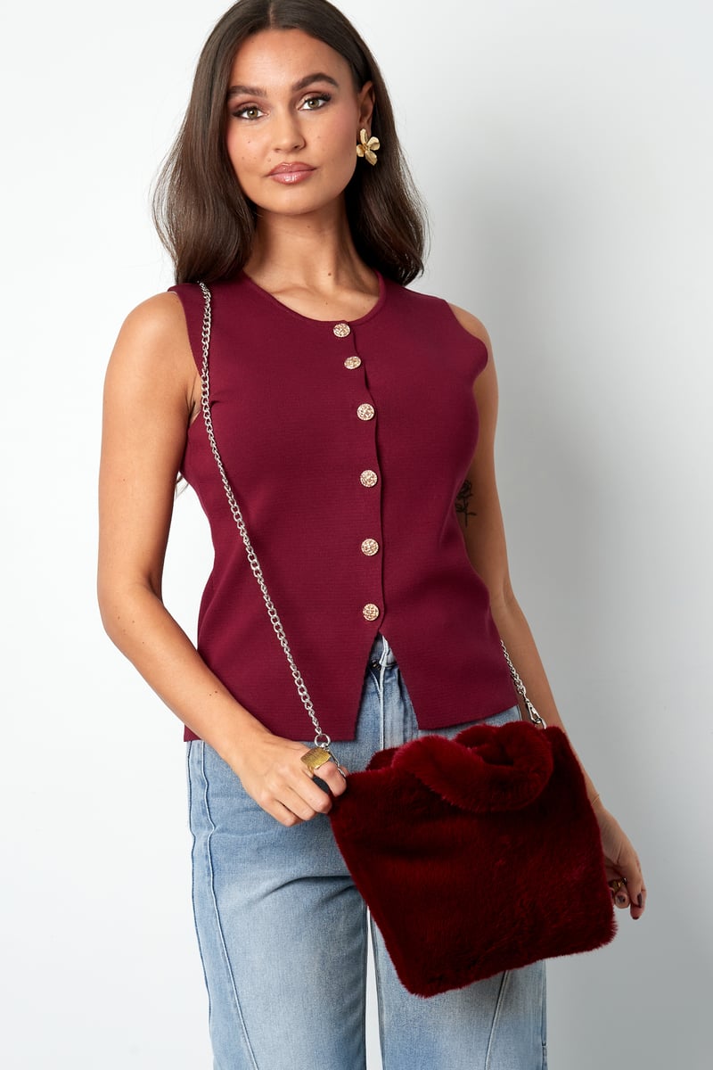 Faux fur city bag small