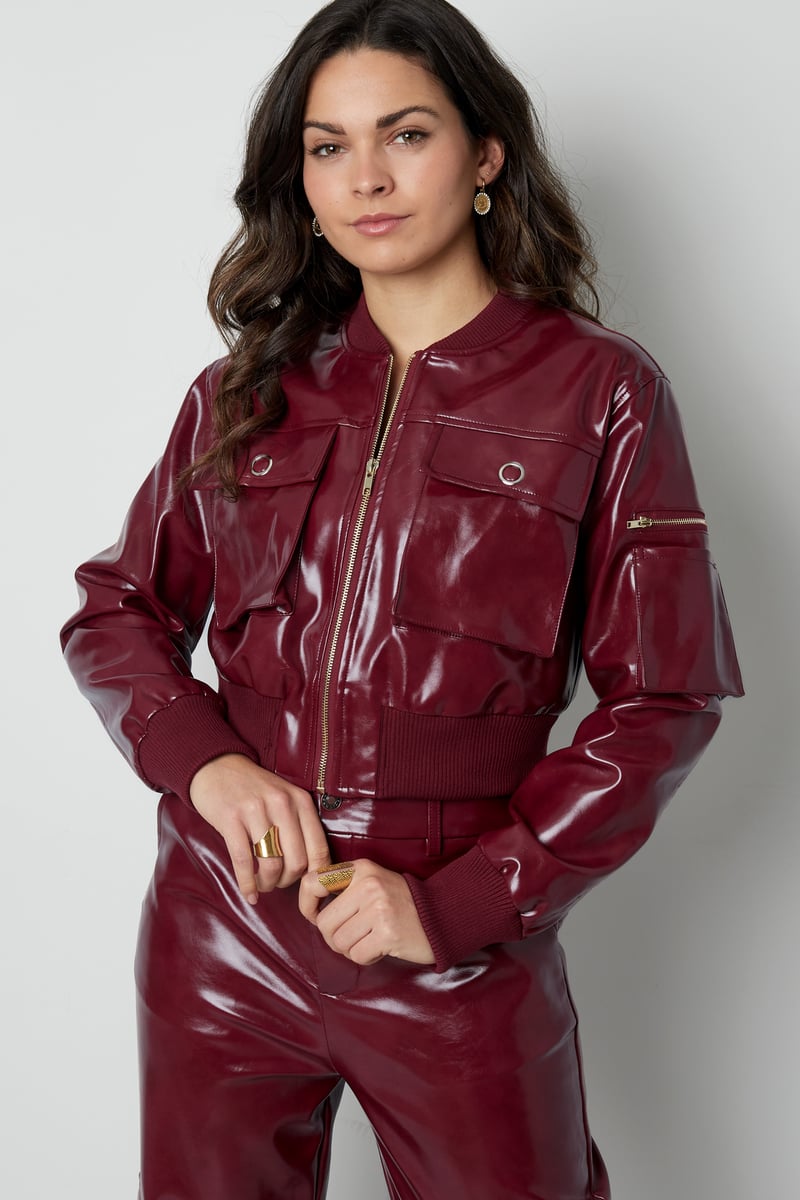 PU biker jacket