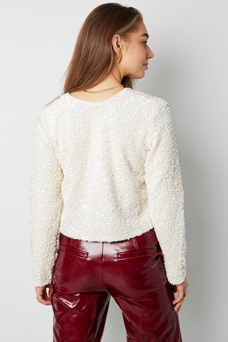 Party top with sequins