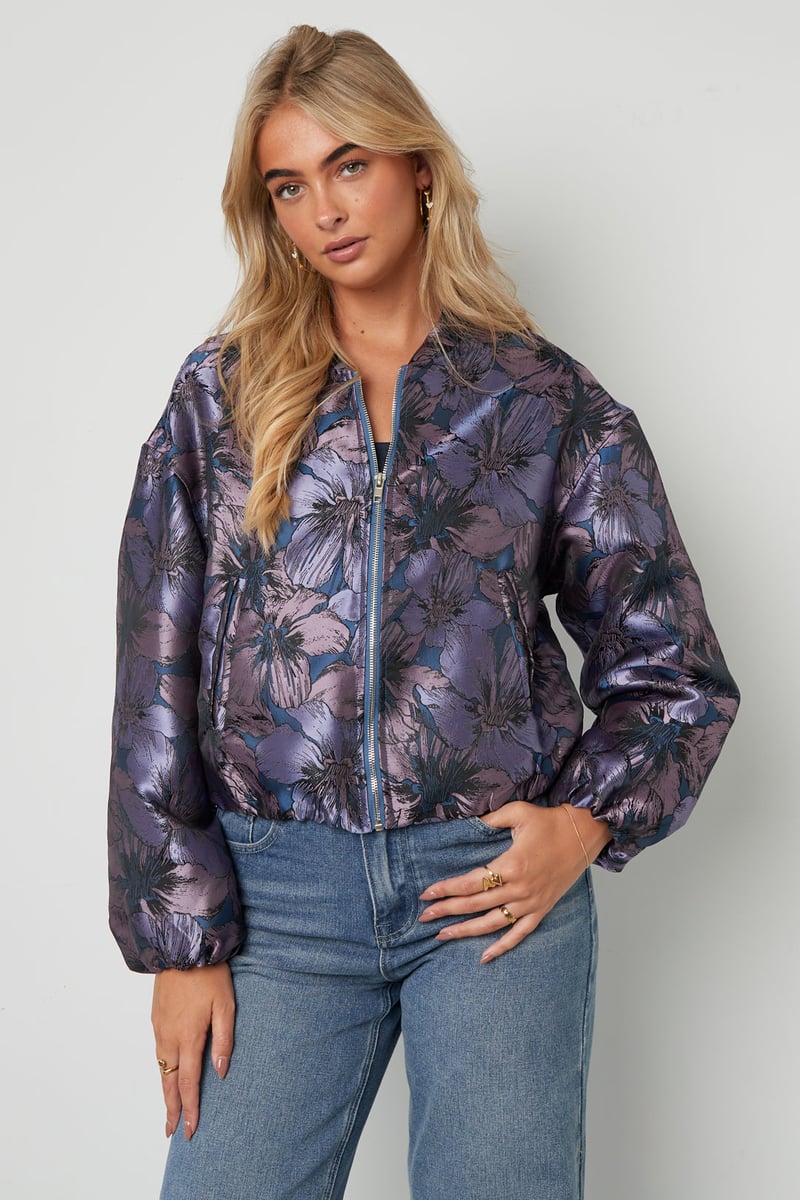 Jacquard Jacket Flower