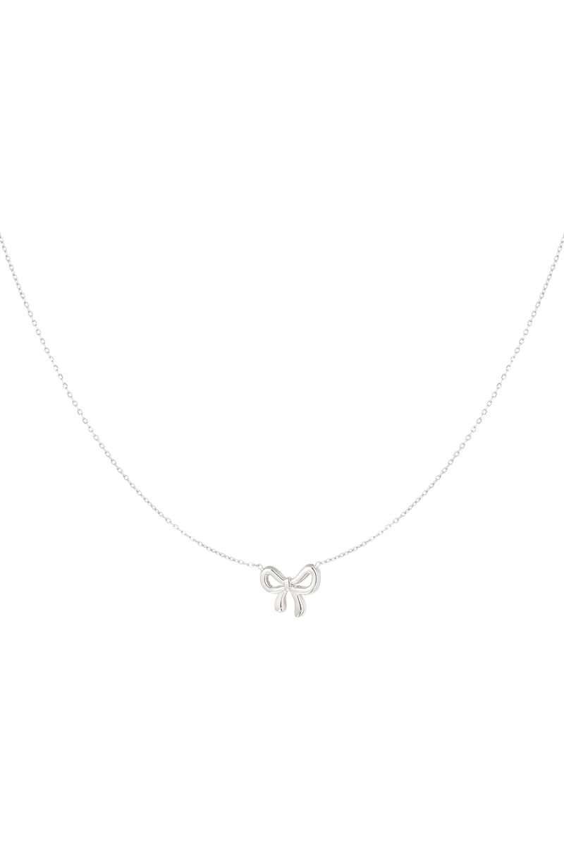 simple bow necklace