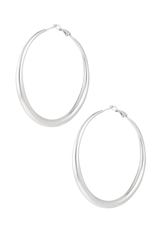 Basic earrings with variety - Silver Color color