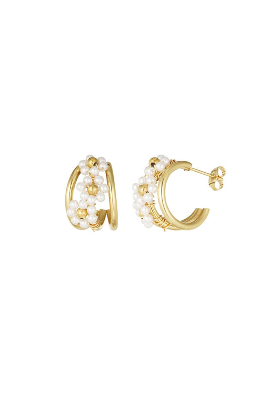 blooming beads earrings