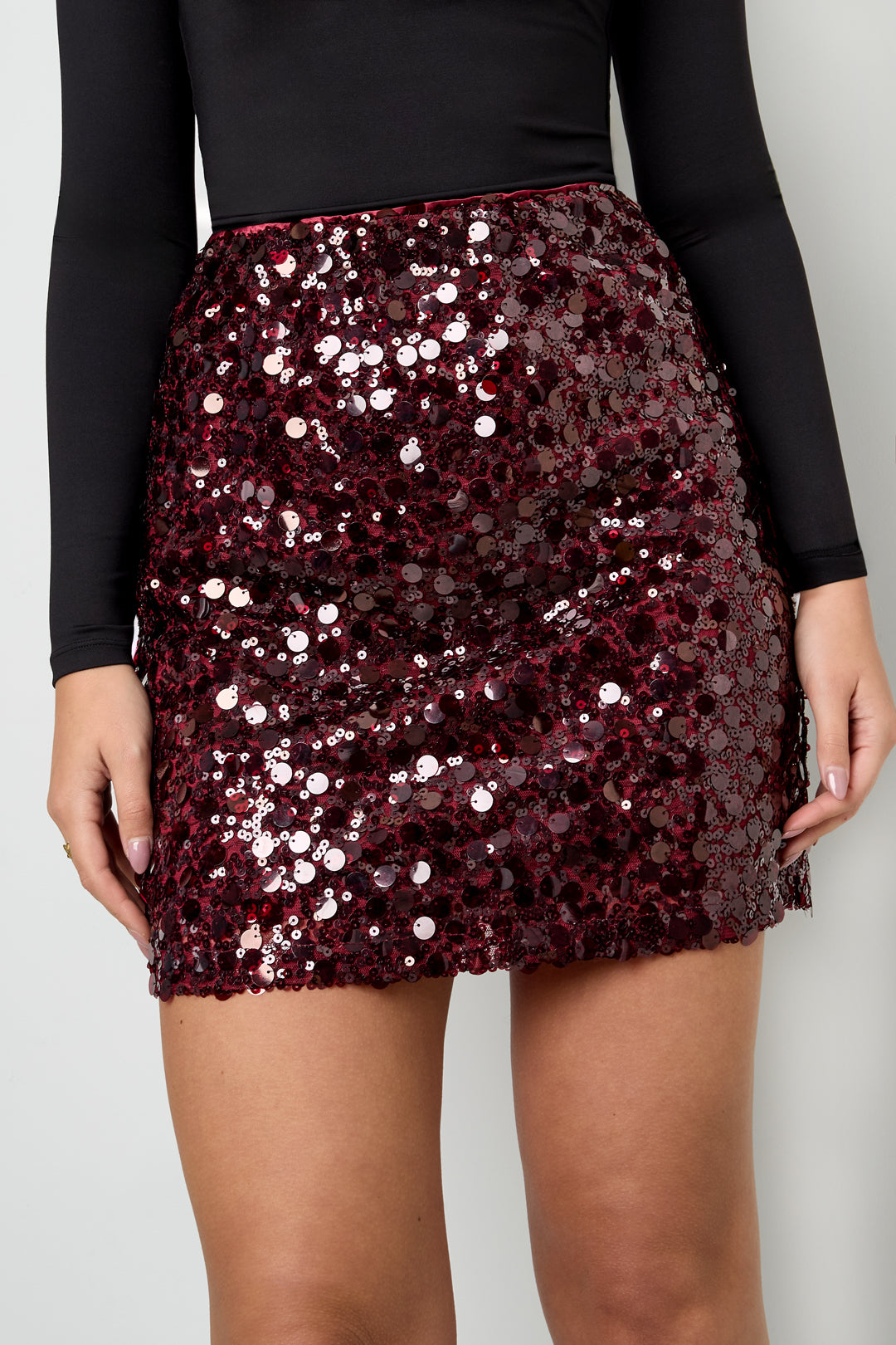 Polyester fiber (polyester) Mini skirts Sequins Elegant Fall/Winter  Clothes