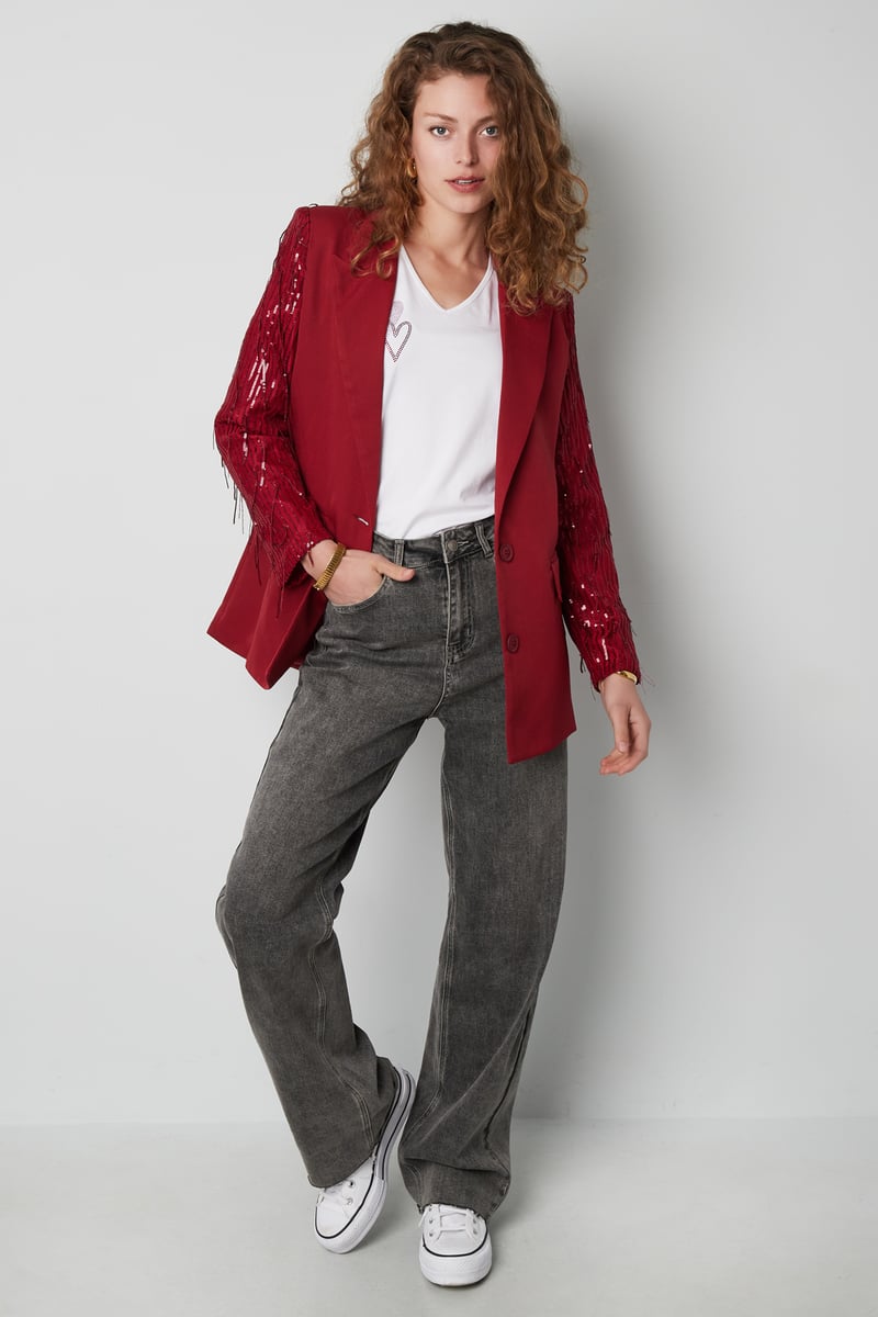 Blazer glitter sleeves