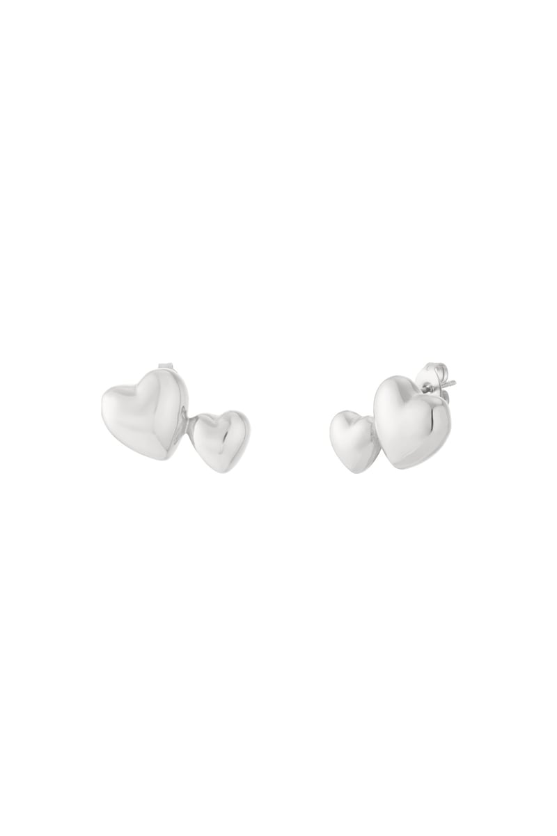 Stainless Steel Stud Earrings Heart Casual Daily Simple Series Women's jewelry