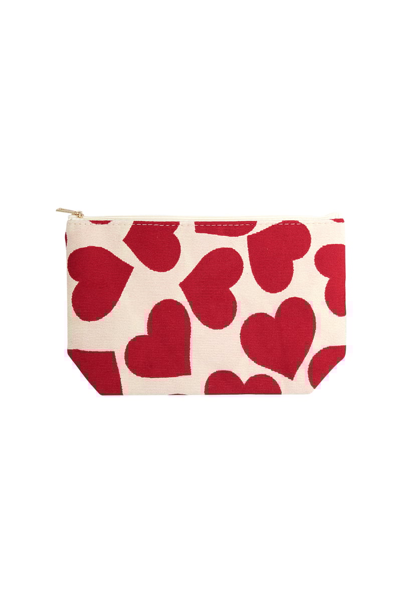 Make-up bag with hearts