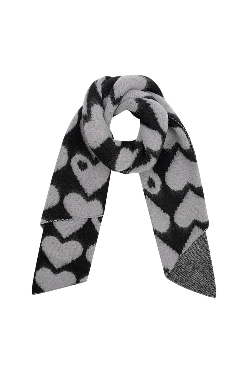 Hearts winter scarf
