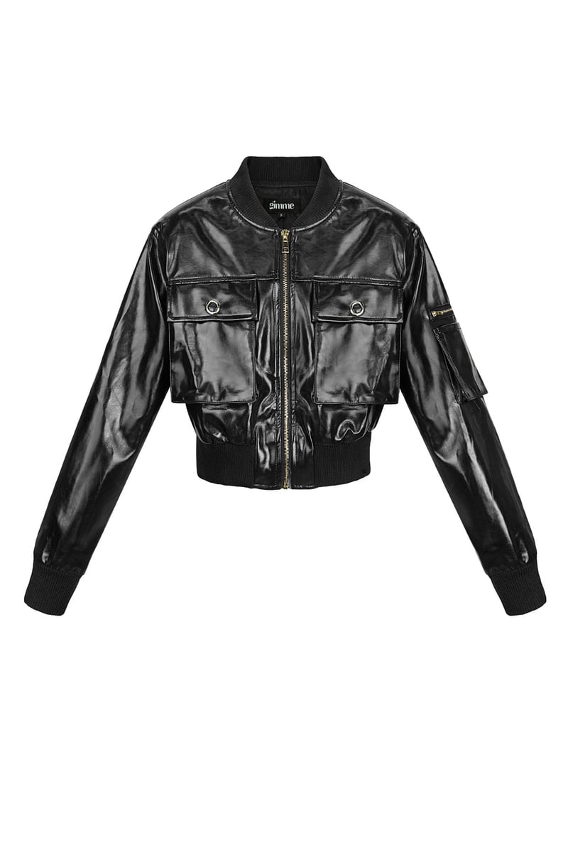 PU biker jacket