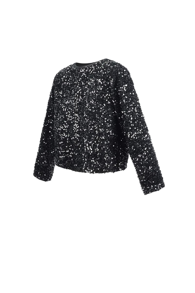 Party top with sequins
