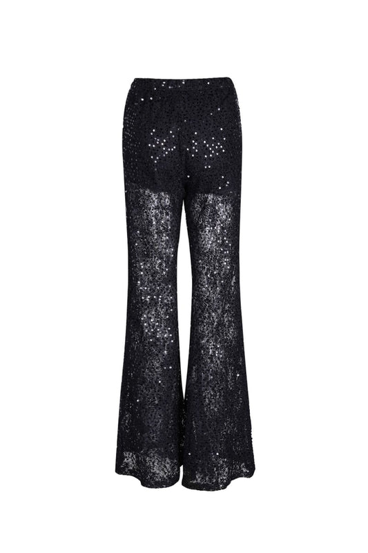 Lace pants with glitter
